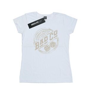 Bad Company Womens/Ladies Straight Shooter Cotton T-Shirt / White